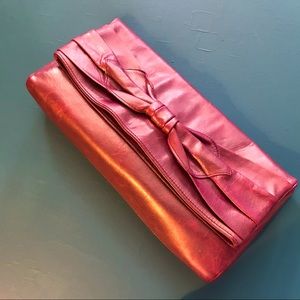 ROSY BOW CLUTCH- Iridescent Hand Purse